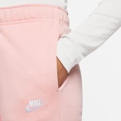 Nike Sweatpants NSW Club Fleece - Soft Pink/White Woman -football e4ba68ecfbd5