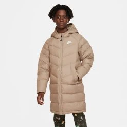 Nike Winter Jacket NSW Synthetic-fill Parka - Khaki/White Kids