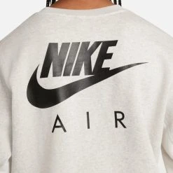 Nike Sweatshirt NSW Air Crew - Light Iron Ore/Black -football e790725806eb