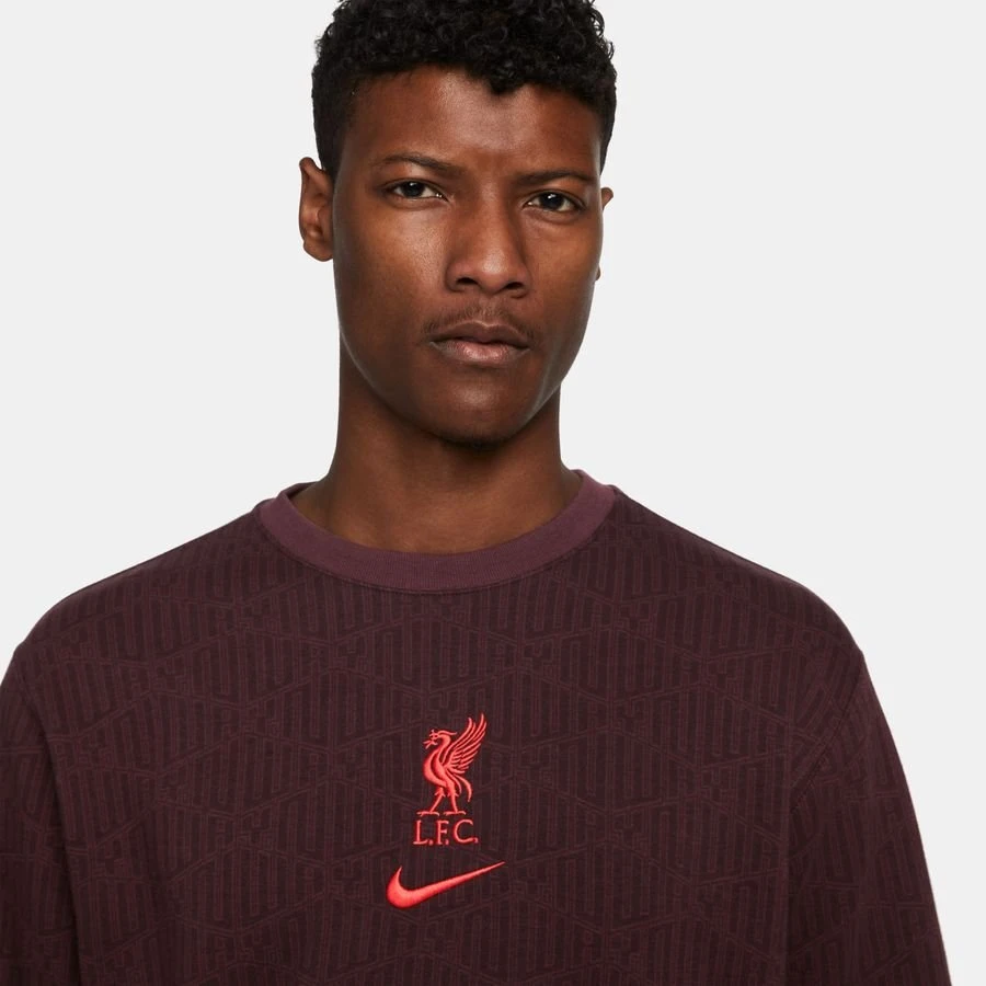 Nike Liverpool Sweatshirt NSW Club Crew - Burgundy Crush/Siren Red 9 Nike Liverpool Sweatshirt NSW Club Crew - Burgundy Crush/Siren Red - Image 9