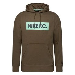 Nike F.C. Hoodie Essentials - Medium Olive/Green Glow/Thunder Blue