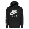 Nike Hoodie NSW Air Brushed Pullover - Black/White