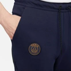 Nike Paris Saint Germain Sweatpants NSW Tech Fleece - Blackened Blue/Gold Suede -football e99addf94e35
