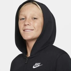 Nike Hoodie NSW Club FT FZ - Black/White Kids 7 Nike Hoodie NSW Club FT FZ - Black/White Kids -football ea2811378d02