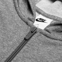 Nike Hoodie NSW Club FT FZ - Grey/White Kids 16 Nike Hoodie NSW Club FT FZ - Grey/White Kids -football ec9211ae7e4b