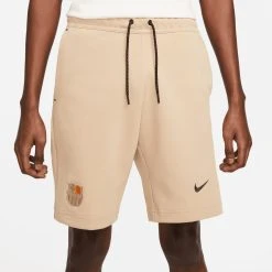 Nike Barcelona Shorts NSW Tech Fleece Senyera - Desert Sand/Dark Obsidian