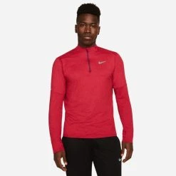 Nike Running Shirt 1/2 Zip Dri-FIT Element - University Red/Reflect Silver