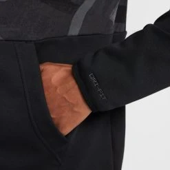 Nike Hoodie Dri-FIT Fleece Camo - Black/Coconut Milk -football f57a0ad80db4