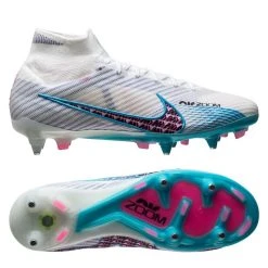 Nike Air Zoom Mercurial Superfly Elite 9 SG-PRO Anti-Clog Blast - White/Baltic Blue/Pink Blast/Indigo Haze