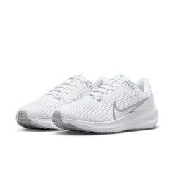Nike Running Shoe Air Zoom Pegasus 40 - White/Metallic Silver/Pure Platinum Woman -football f97843b28428