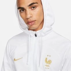 Nike France Tracksuit Dri-FIT Strike 2022/23 - White/Midnight Navy/Metallic Gold -football fa1c4cc896b8